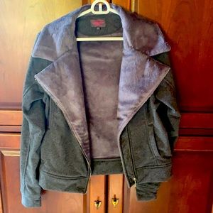 Straight Down Grey Biker Jacket - New